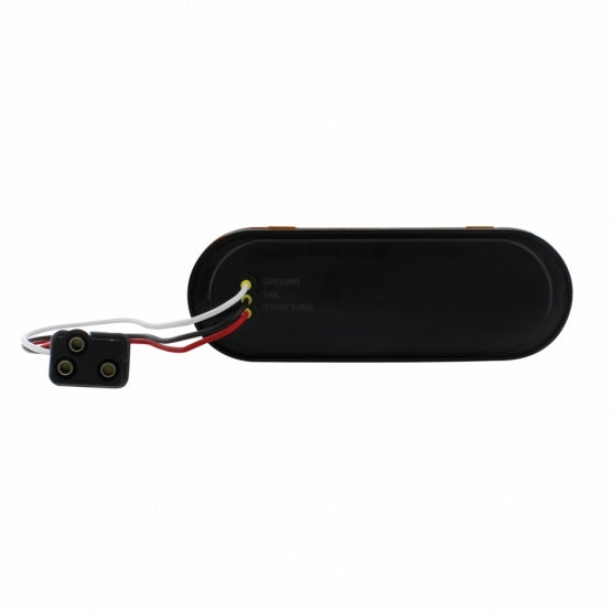 10 LED 6" Oval Light (Stop, Turn &amp; Tail) - Red LED/Clear Lens