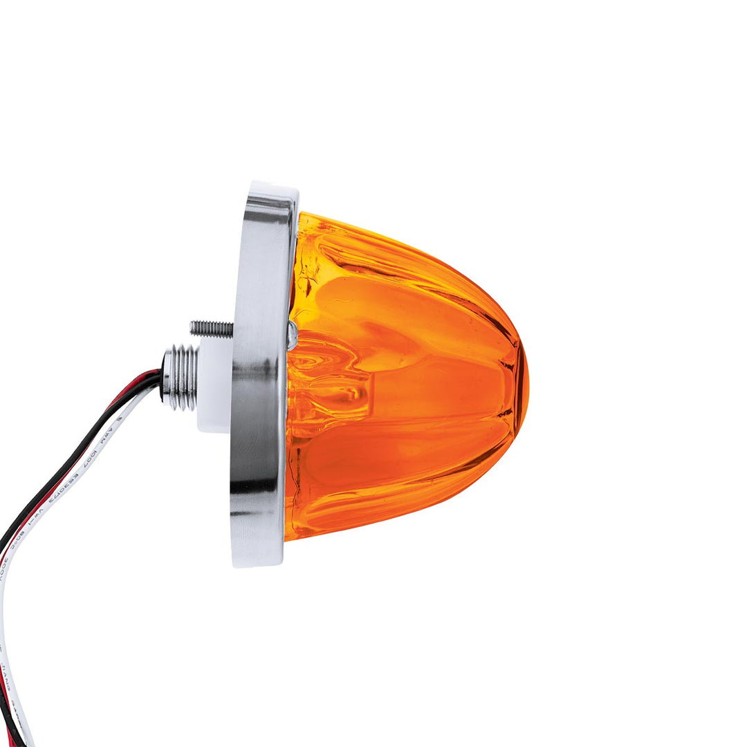 Glass Watermelon Light Kit With 2 LED Light-Amber LED/Amber Lens
