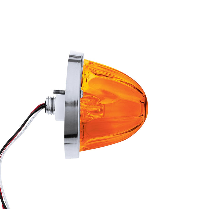 Glass Watermelon Light Kit With 2 LED Light-Amber LED/Amber Lens