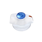 Chrome Plastic A/C Control Knob With Crystal - Blue Crystal