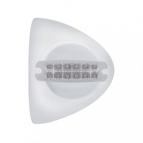 12 LED Reflector Headlight Turn Signal Light Cover - Amber LED/Clear Lens
