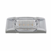 16 LED Reflector Light (Clearance/Marker) With Chrome Bezel - Amber LED/Clear Lens
