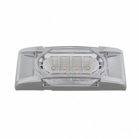 16 LED Reflector Light (Clearance/Marker) With Chrome Bezel - Amber LED/Clear Lens