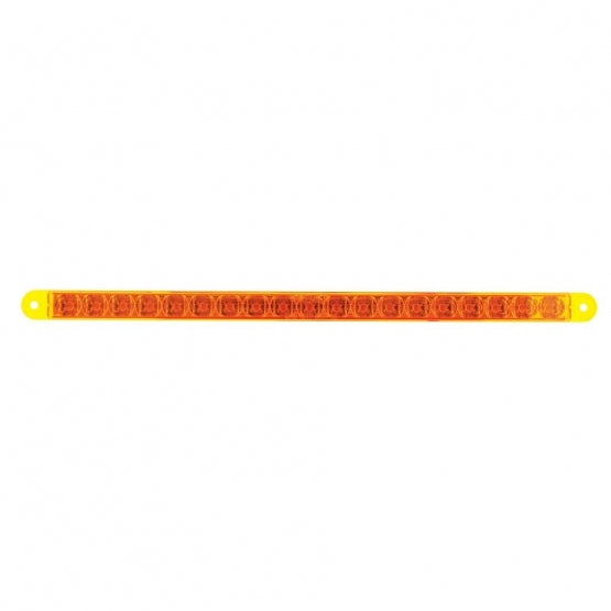 19 LED 12" Reflector Turn Signal Light Bar - Amber LED/Amber Lens