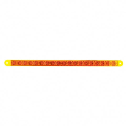 19 LED 12" Reflector Turn Signal Light Bar - Amber LED/Amber Lens