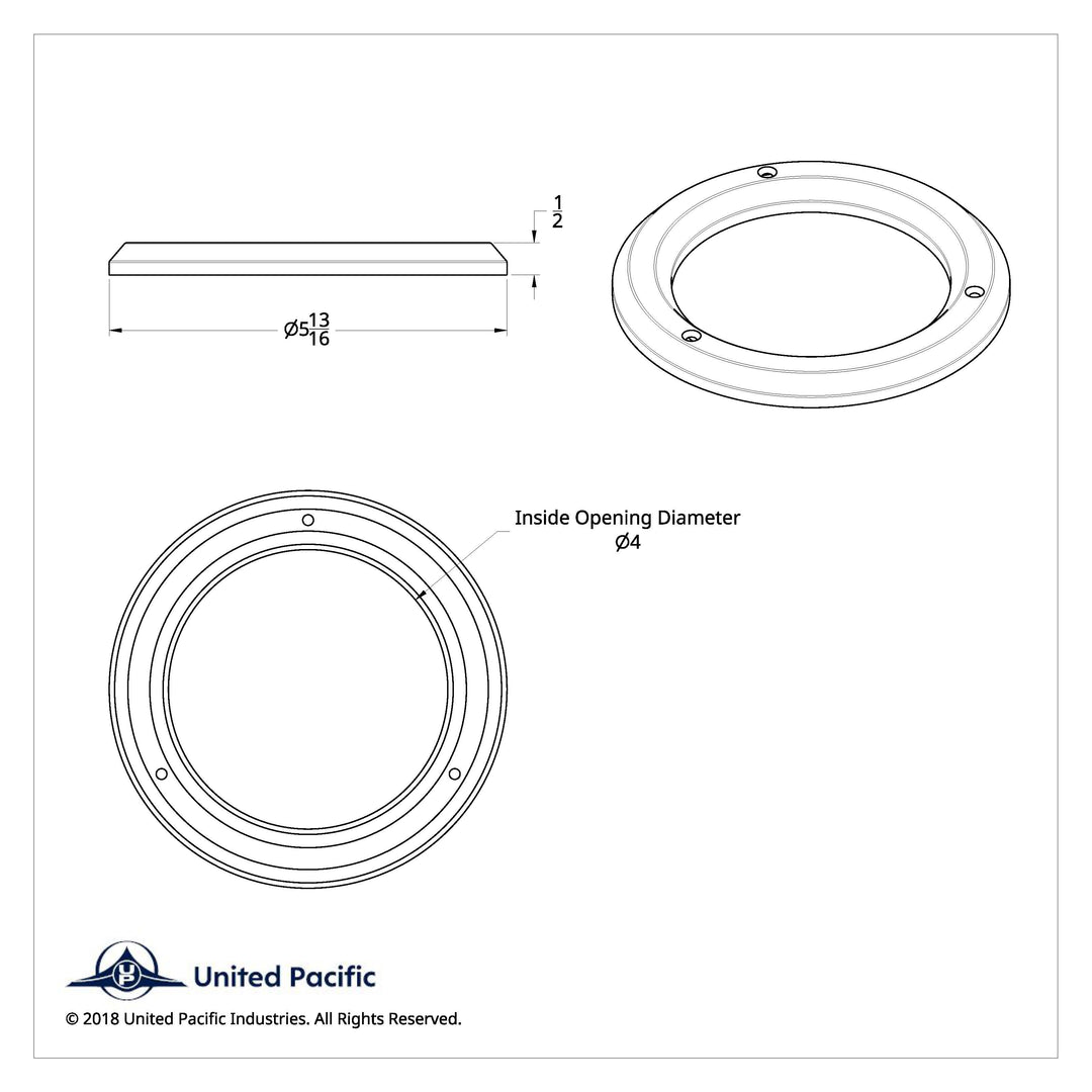 4" Light Bezel United Pacific 10484