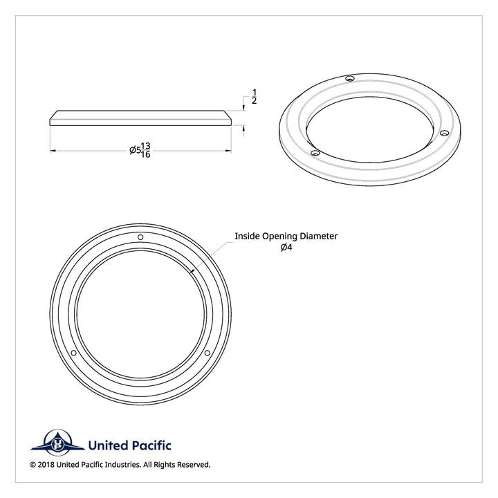 4" Light Bezel United Pacific 10484