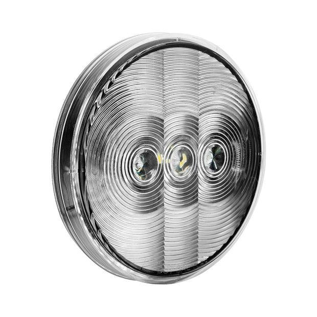 6 LED 4" Round Light (Back-Up)-White LED/Clear Lens
