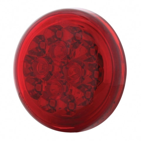 15 LED 2-3/8" Dual Function Signal Light For Harley Motorcycle - Red LED/Red Lens