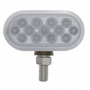 26 LED Dual Function Reflector Double Face Oval Light - Amber & Red LED/Clear Lens