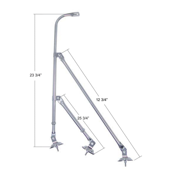 Stainless Tripod Fender Mirror Bracket