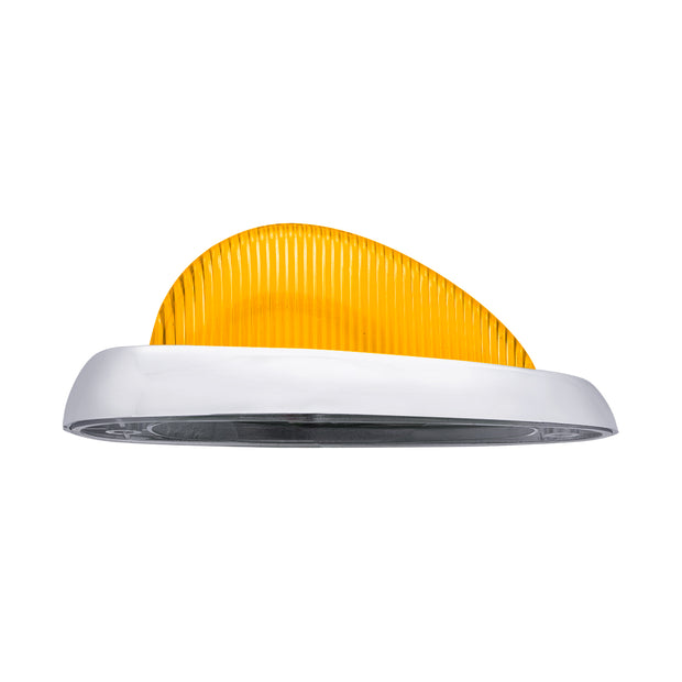 15 LED Sleeper Light With Bezel For Freightliner (Clearance/Marker) - Amber LED/Amber Lens (Pair)