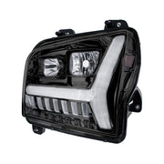 Blackout Headlight With LED DRL Light Bar & Turn Signal For 2018-2024 Kenworth W990-Driver