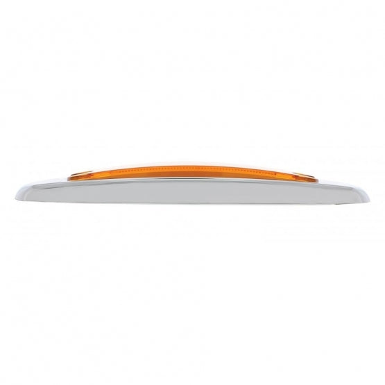 16 LED Rectangular GloLight With Bezel (Clearance/Marker) - Amber LED/Amber Lens