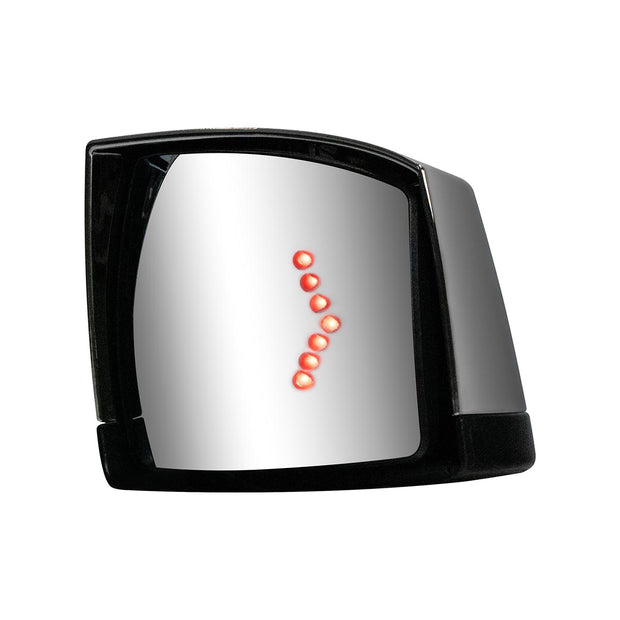 Hood Mirror Assembly W/LED Lights On Mirror Cover & Glass For 2018-2024 Volvo VNL - Passenger