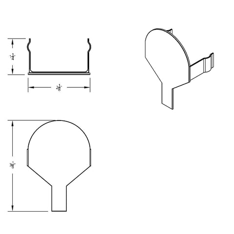 2" Stainless Mud Flap Hanger End Plug (2-Pack)