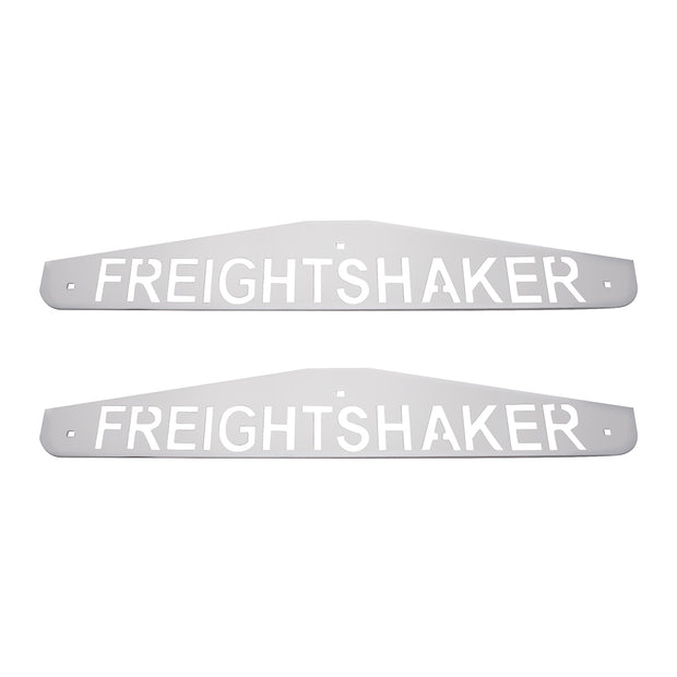 4" X 24" Chrome Freightshaker Bottom Mud Flap Plate - Bolt Thru (Card of 2)