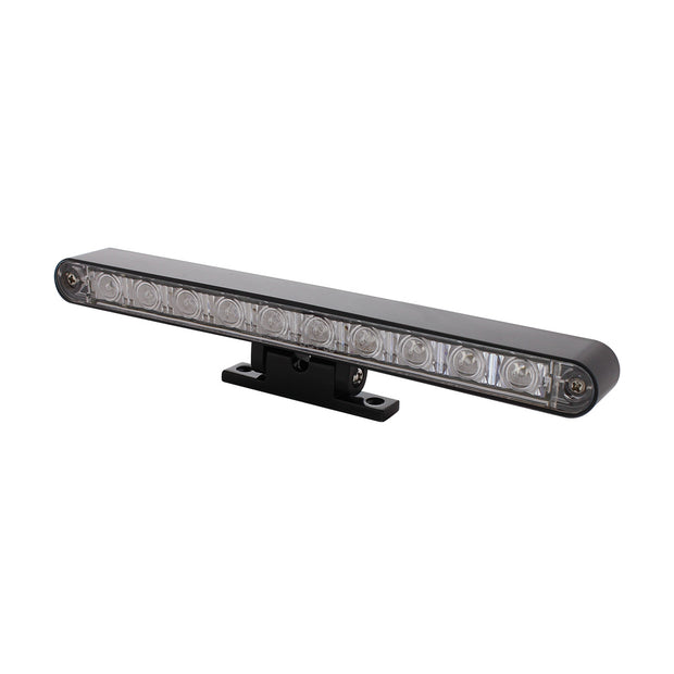 10 LED Dual Function 3rd Brake Light With Black Swivel Pedestal Base - Red LED/Clear Lens