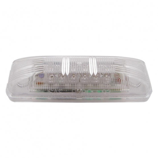 12 LED Rectangular Light (Clearance/Marker) - Red LED/Clear Lens