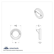 2'' Chrome Plastic Mirror Light Bezel With Visor