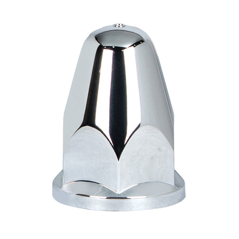 33mm X 2-5/8" Chrome Plastic Bullet Nut Covers With Flange - Push-On (60-Pack)
