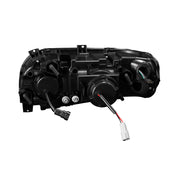 Chrome Projection Headlight With LED Turn Signal & Light Bar For 2008-2024 Peterbilt 389-Passenger