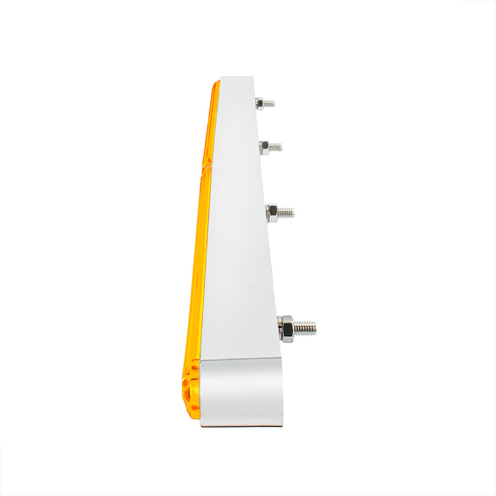Dual 24 LED Dual Function 12" GloLight Bar With Bezel - Amber LED/Clear Lens