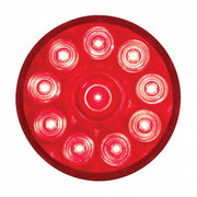10 LED 4" Round Light (Stop, Turn & Tail) - Red LED/Red Lens