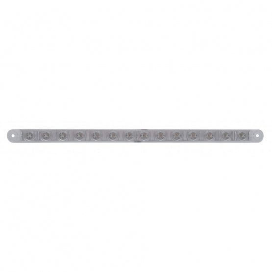 14 LED 12" Turn Signal Light Bar - Amber LED/Clear Lens