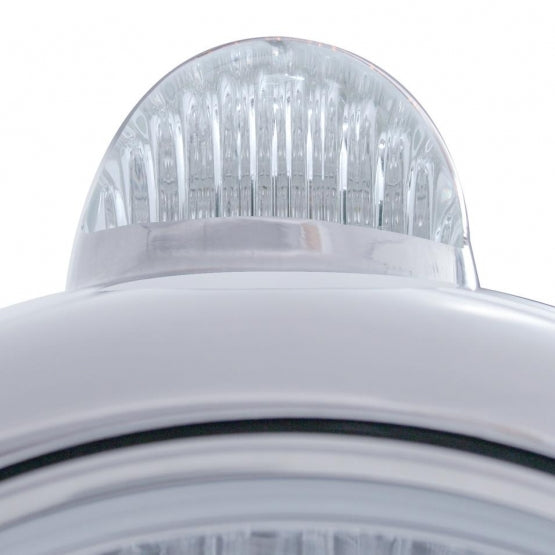 Stainless Steel Guide 682-C Style Headlight H4 &amp; LED Turn Signal - Clear Lens