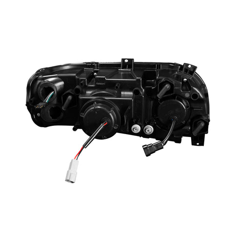 Blackout Projection Headlight With LED Turn Signal & Light Bar For 2008-2024 Peterbilt 389-Driver