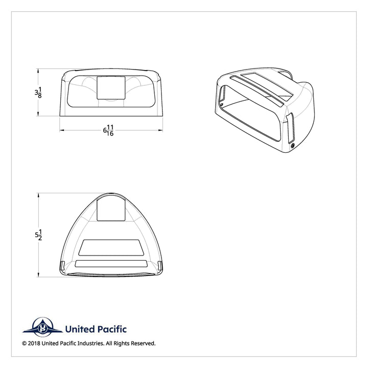 Turn Signal Cover With Double Side Windows For 1987-2007 Peterbilt 379/378/357