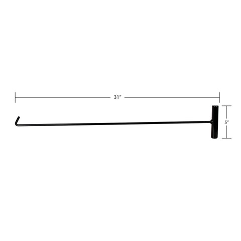 Black 31" Long Fifth Wheel Pin Puller, J-Hook (Each)
