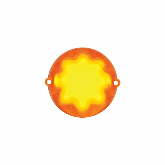 9 LED Dual Function GloLight Watermelon Grakon 1000 Style Cab Light - Amber LED/Amber Lens