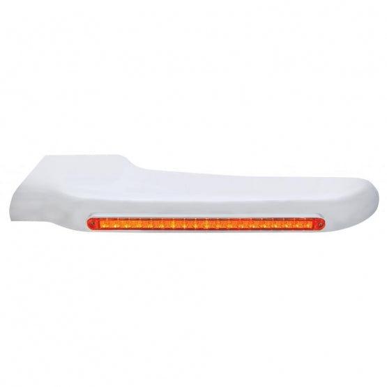 19 Amber LED Front Fender Cover For Peterbilt 388 (2008-2015) &amp; 389 (2008-2023)-Amber Lens - Driver