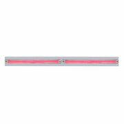 Chrome Top Mud Flap Plate With Two 24 LED 12" GloLight Bars - Red LED/Clear Lens (Each)