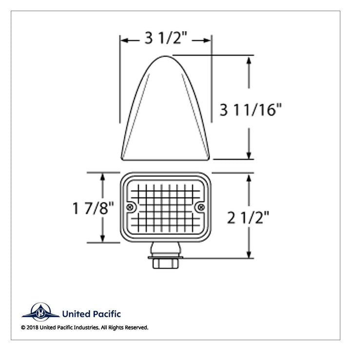 6 LED Large Rod Light -Amber LED/Amber Lens