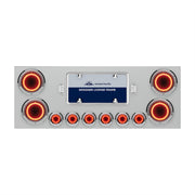 SS Rear Center Panel With Four 23 LED 4" Lights & Six 9 LED 2" Mirage Lights & Bezels - Red LED/Red Lens