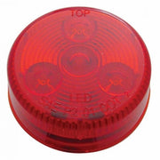 4 LED 2-1/2" Round Low Profile Light (Clearance/Marker) - Red LED/Red Lens