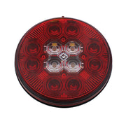 4" Round Combo Light With 12 LED Stop, Turn & Tail & 16 LED Back-Up - Red LED/Red Lens