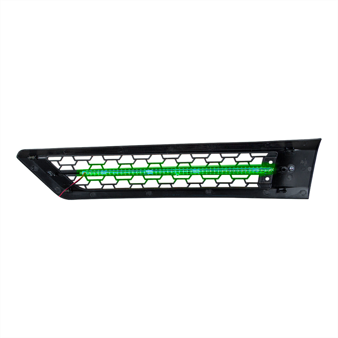 Hood Air Intake Grille With Green LED For 2018-2024 Freightliner Cascadia 126 - Passenger