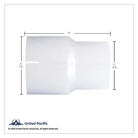 Chrome Reducer 6" I.D. To 5" O.D.