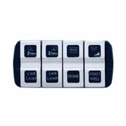 Chrome Plastic Switch Covers - 2 Openings (Card of 2)