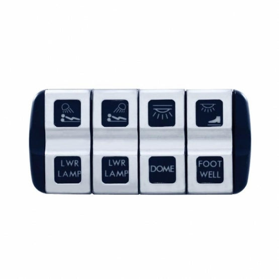 Chrome Plastic Switch Covers - 2 Openings (Card of 2)