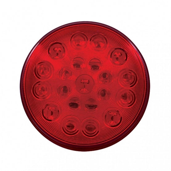 21 LED "Competition Series" 4" Round Light (Stop, Turn &amp; Tail) - Red LED/Red Lens
