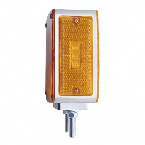 45 LED Double Stud Double Face Turn Signal Light - Amber LED/Amber Lens