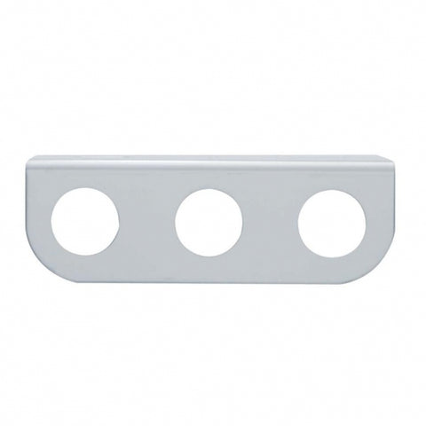 Stainless Mini Light Bracket With Three 13/16" Round Cutouts (Bulk)