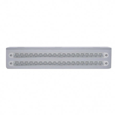 12-3/4" Stainless Light Bracket With 2X 19 LED 12" Light Bars - Red LED/Clear Lens