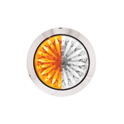 4 LED 3/4" Mini Watermelon Double Fury Light With Clear Lens (Clearance/Marker) - Amber & White LED