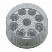 9 LED 2" Round Reflector Light (Clearance/Marker) - Red LED/Clear Lens